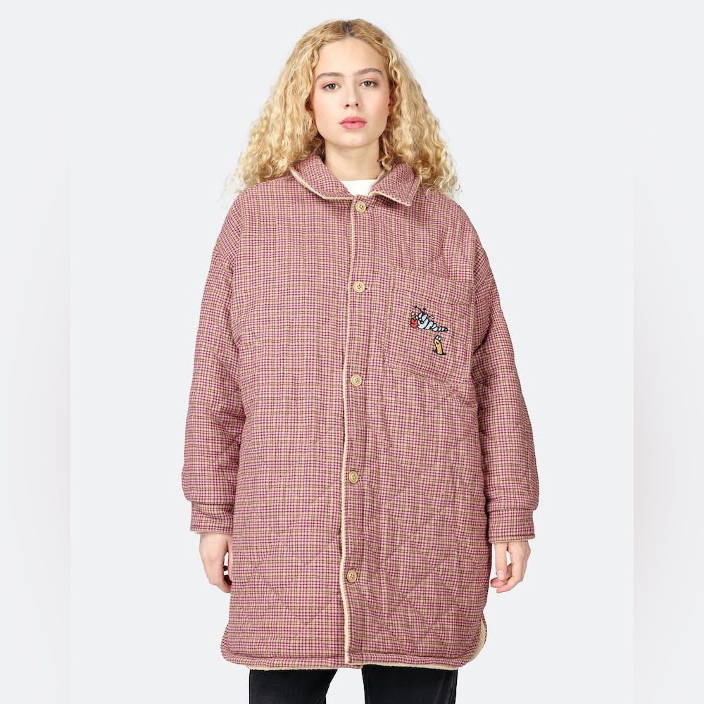 Obey Cream Sherpa Jacket with Embroidered Detail - Picture 8 of 16